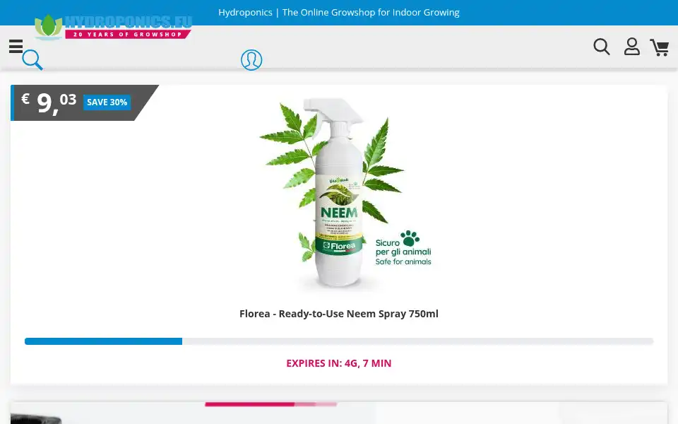 Screenshot of hydroponics.eu