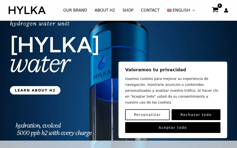 Screenshot of hylka.com