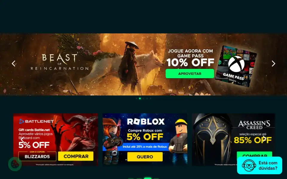 Screenshot of hype.games