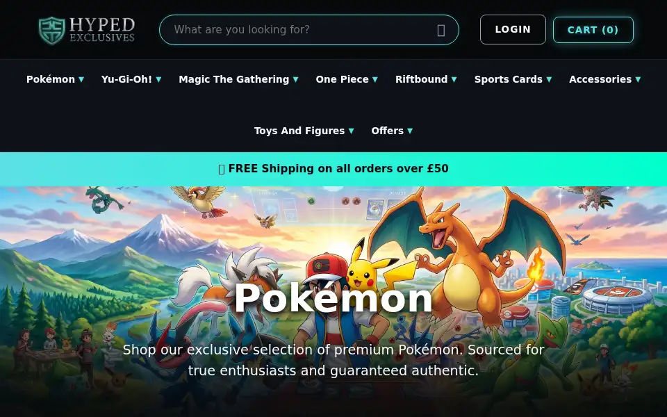 Screenshot of hypedexclusives.co.uk