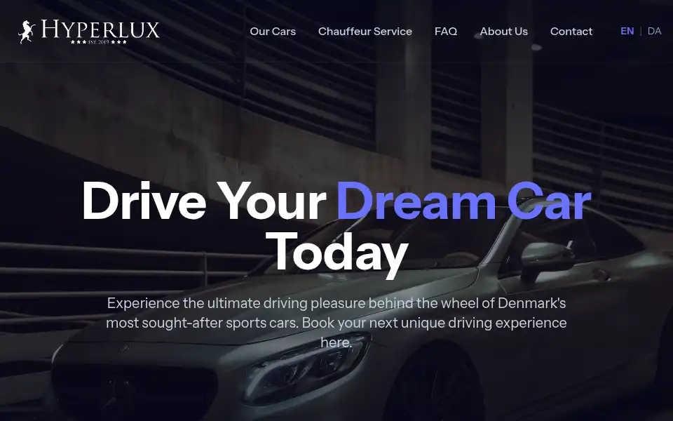Screenshot of hyperlux.dk