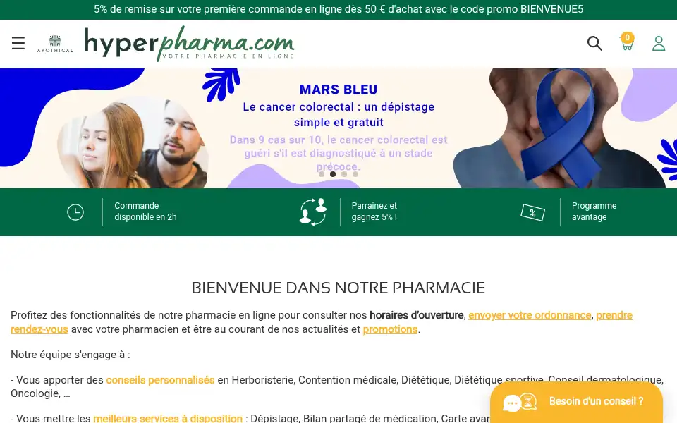 Screenshot of hyperpharma.com
