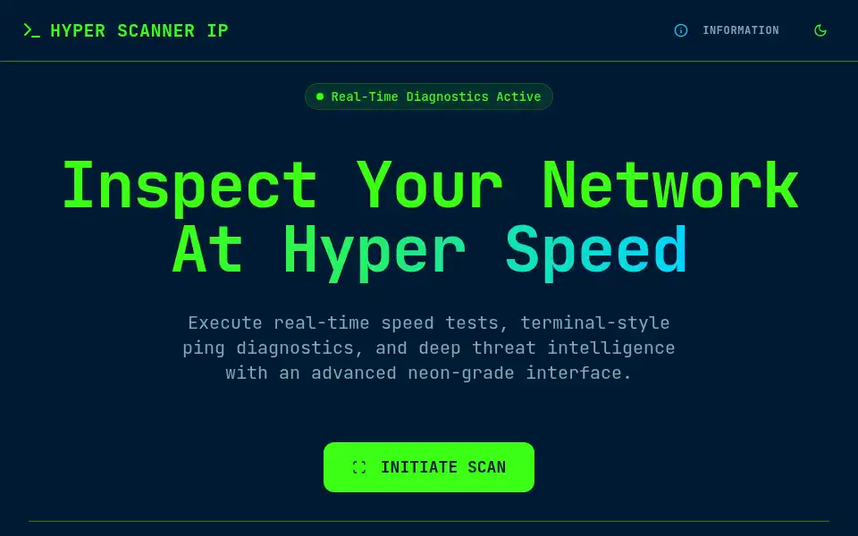 Screenshot of hyperscannerip.com