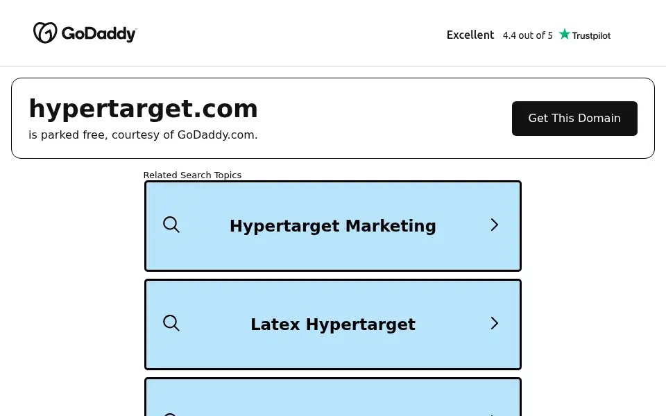 Screenshot of hypertarget.com
