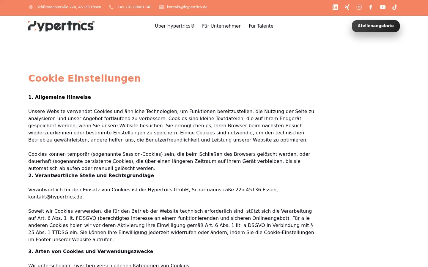Screenshot of hypertrics.de