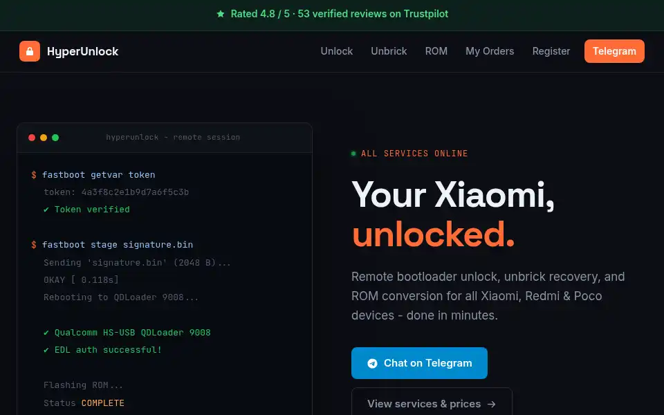 Screenshot of hyperunlock.com