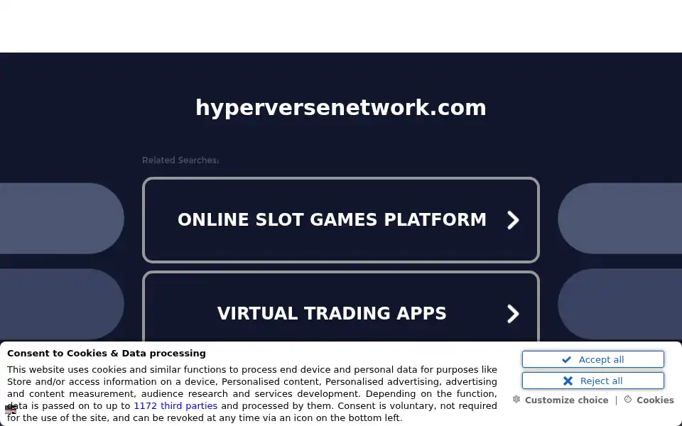 Screenshot of hyperversenetwork.com