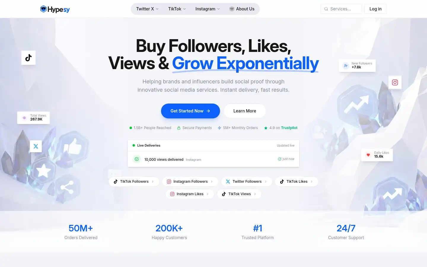 Screenshot of hypesy.io