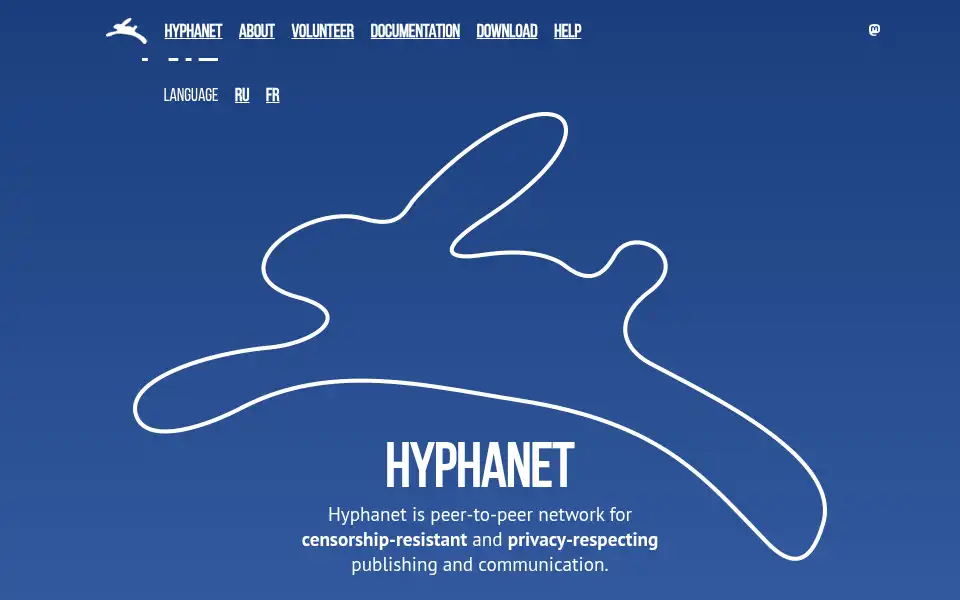 Screenshot of hyphanet.org