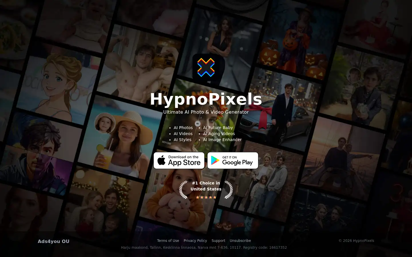 Screenshot of hypnopixels.com