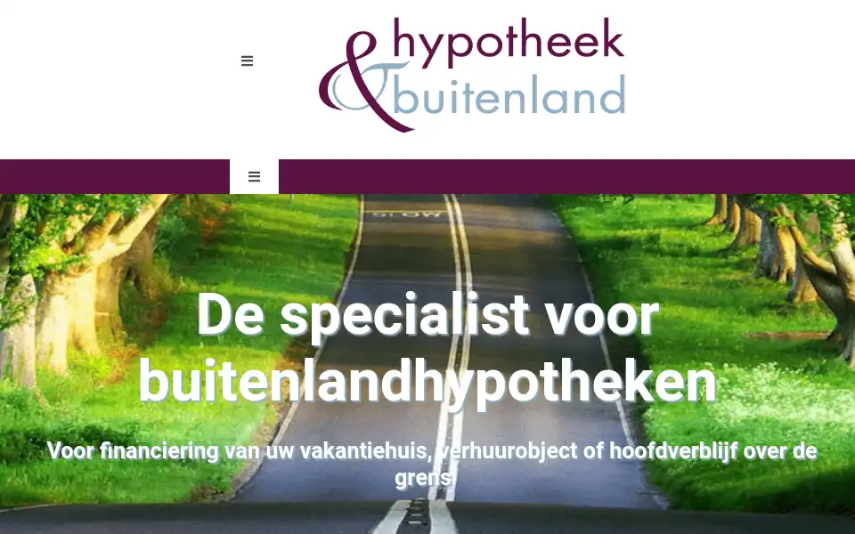 Screenshot of hypotheekenbuitenland.nl