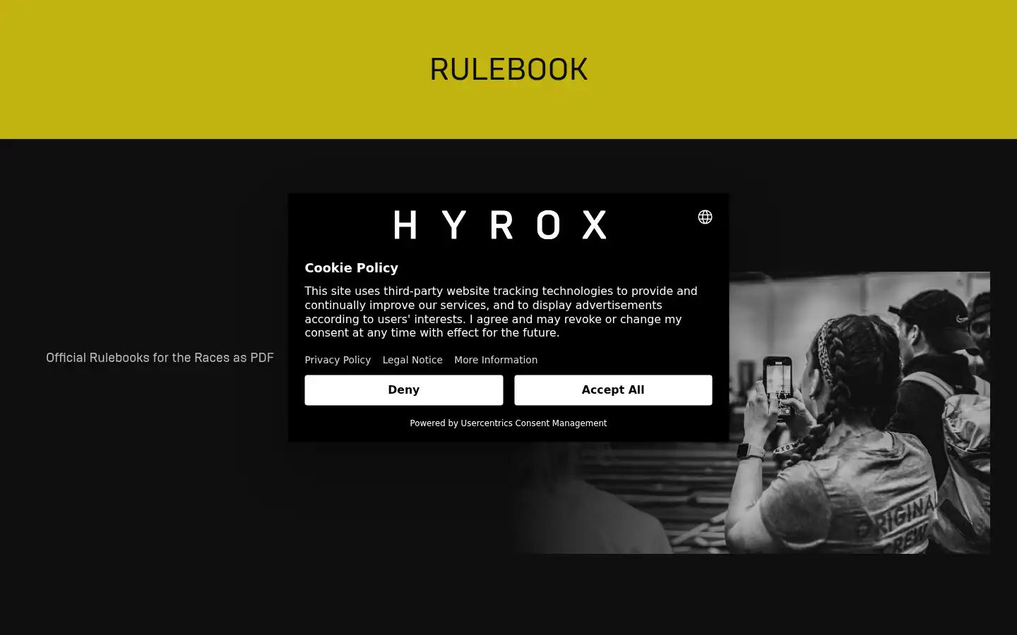 Screenshot of hyrox.com