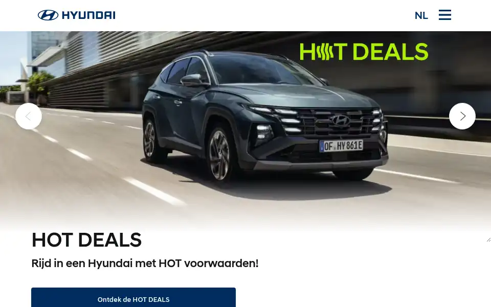 Screenshot of hyundai.be