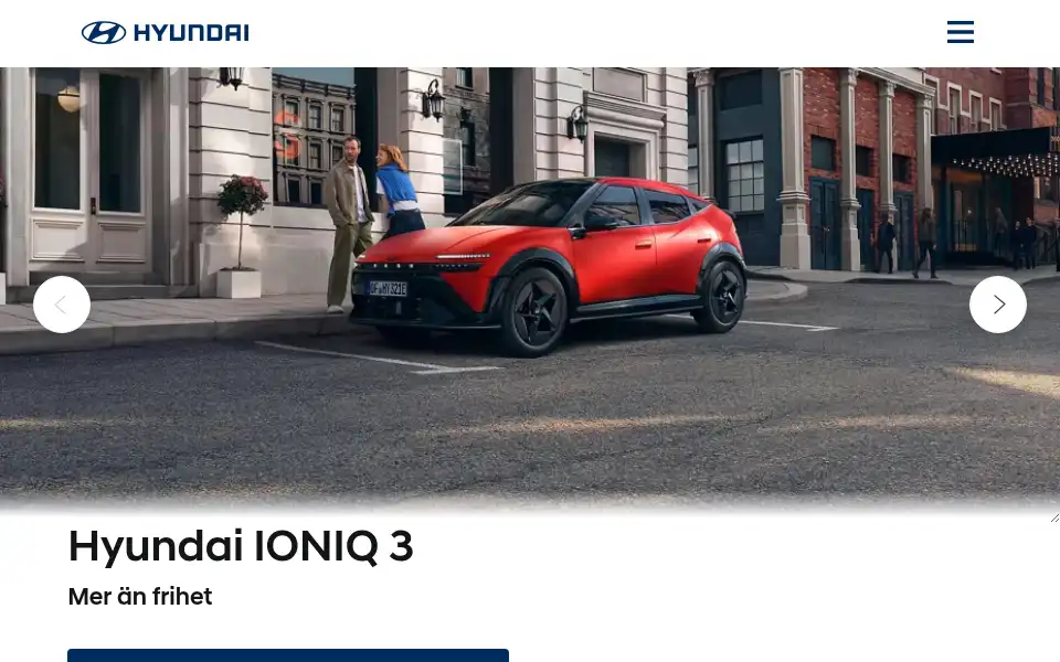 Screenshot of hyundai.se