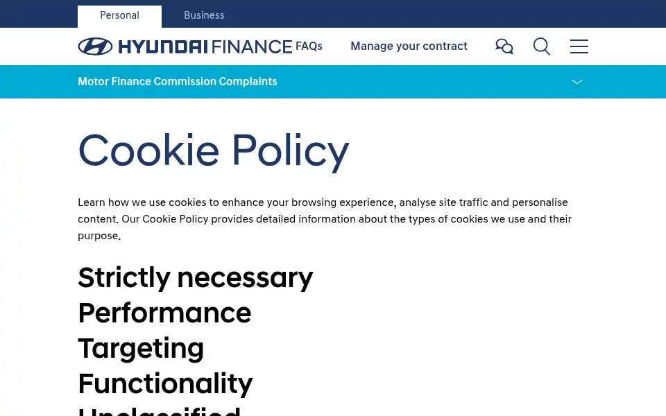 Screenshot of hyundaifinance.co.uk