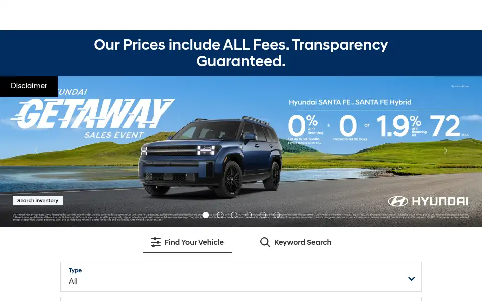 Screenshot of hyundaiofkennesaw.com