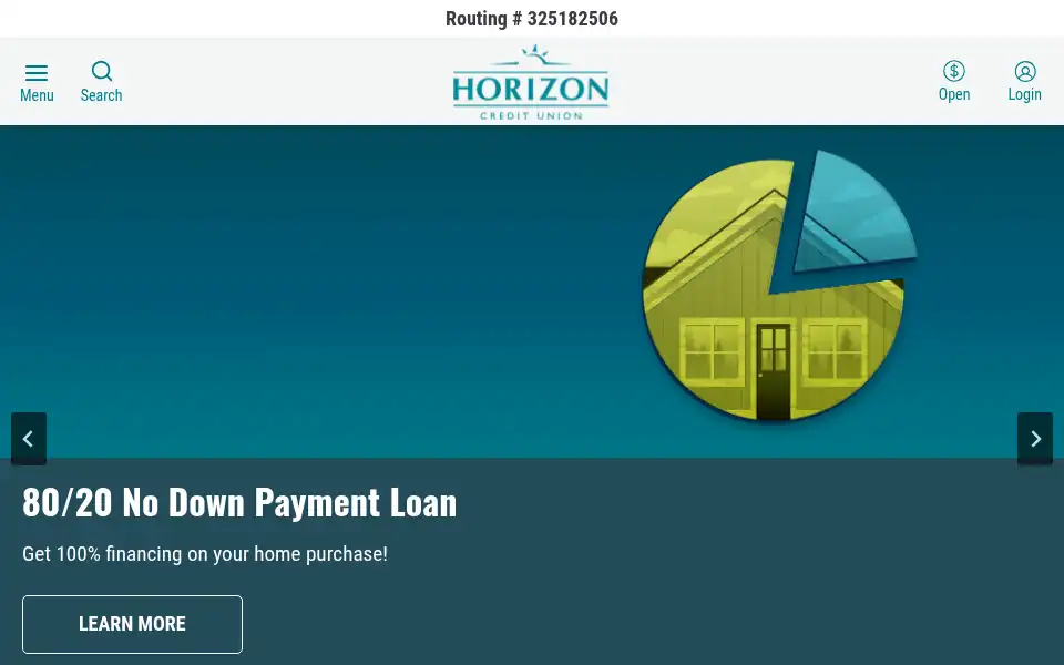 Screenshot of hzcu.org