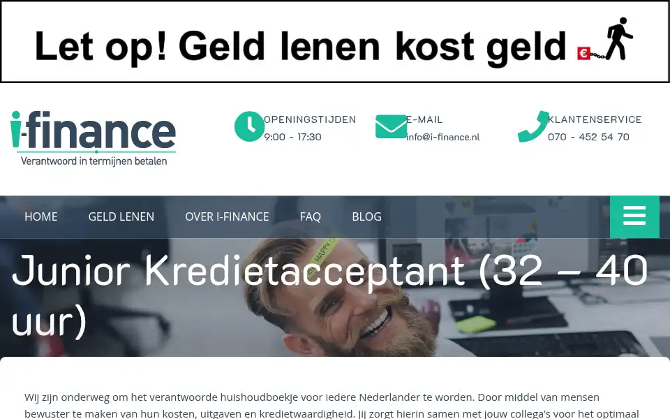 Screenshot of i-finance.nl