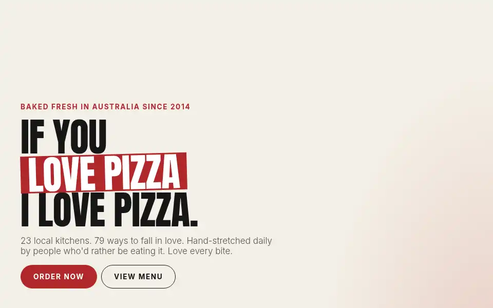 Screenshot of i-love-pizza.com.au