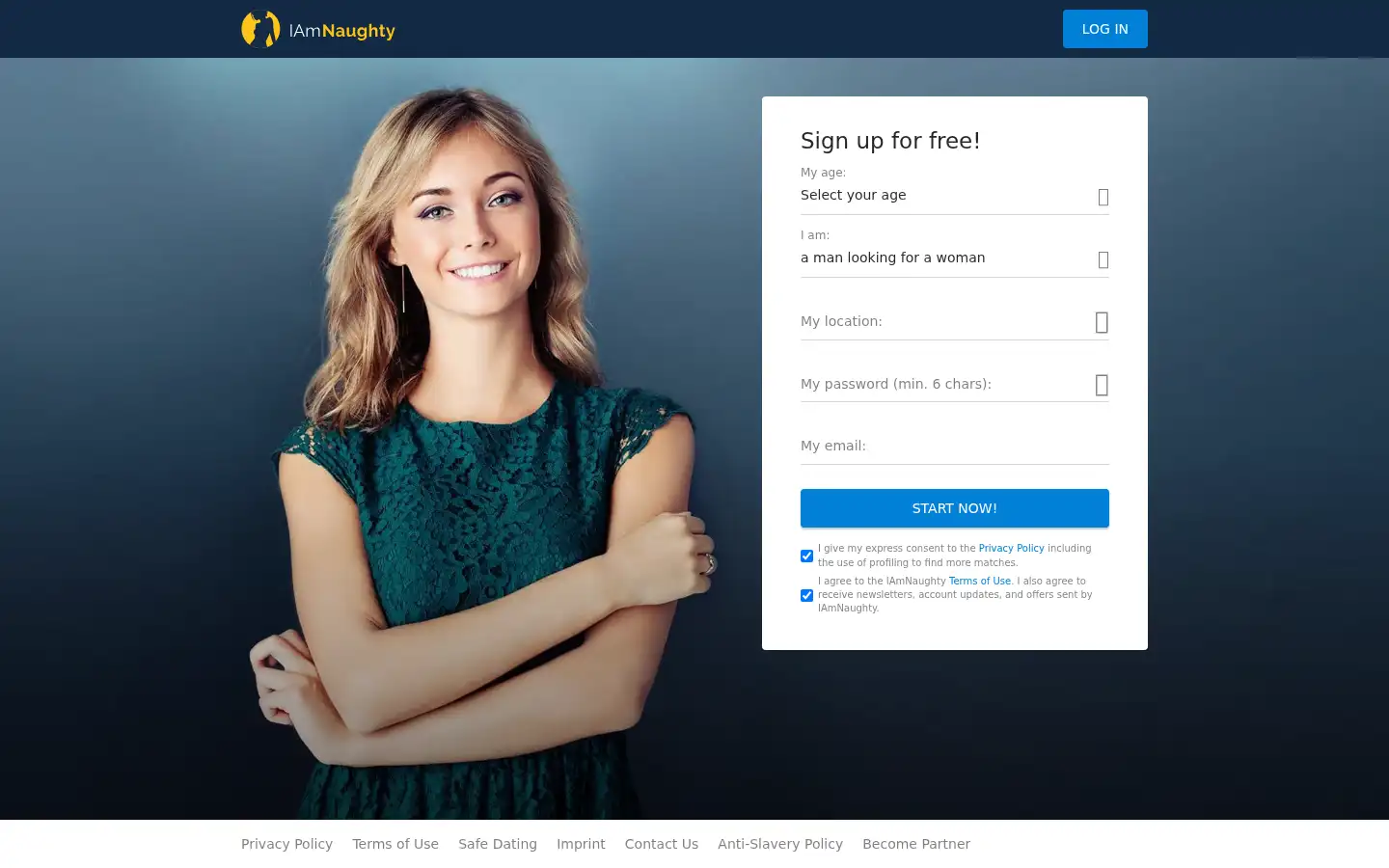 Screenshot of iamnaughty.com