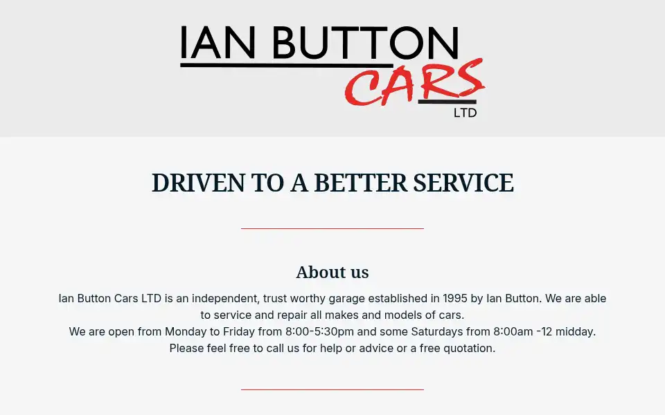 Screenshot of ianbuttoncarsltd.co.uk
