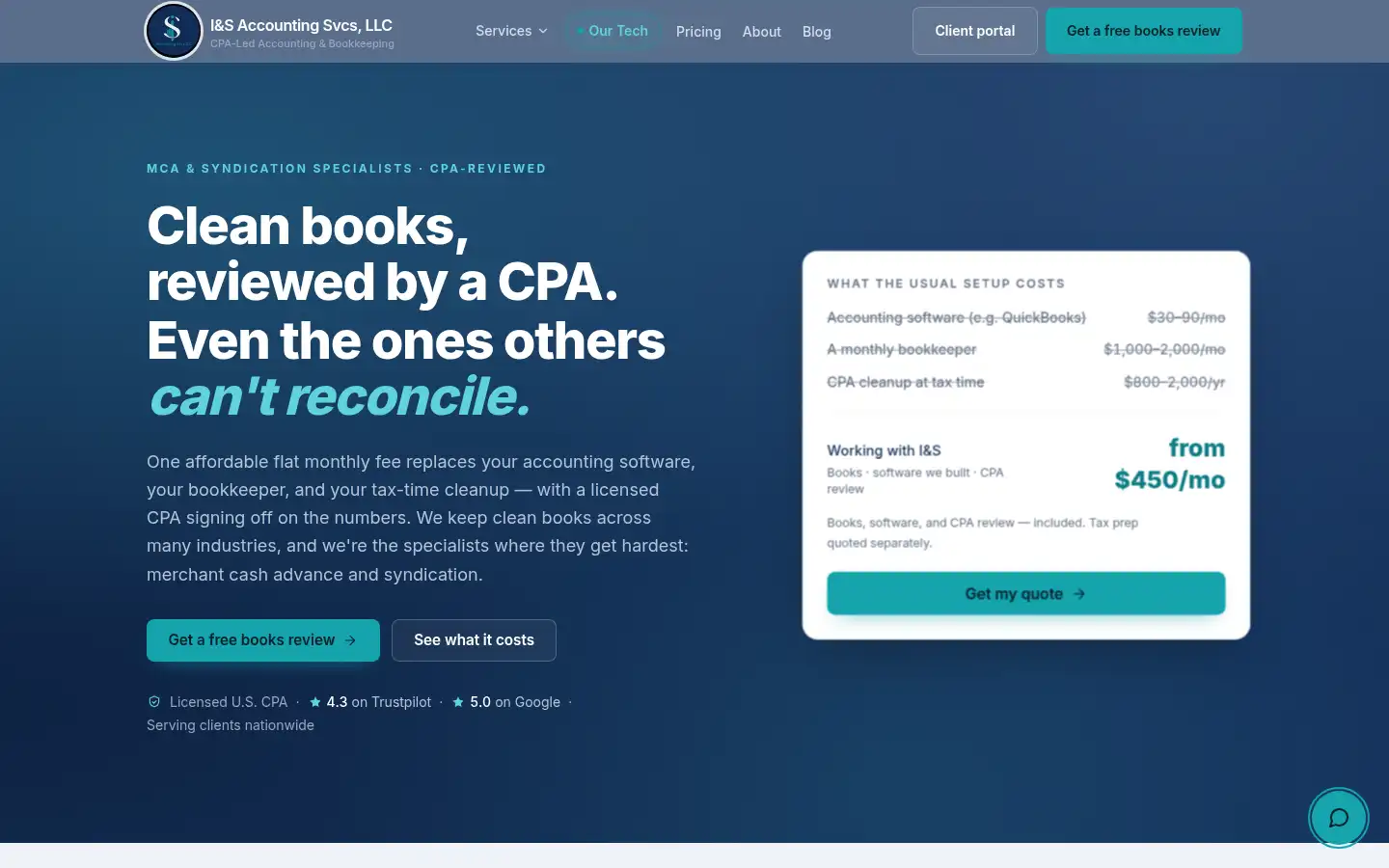 Screenshot of iandsaccountingsvcs.com