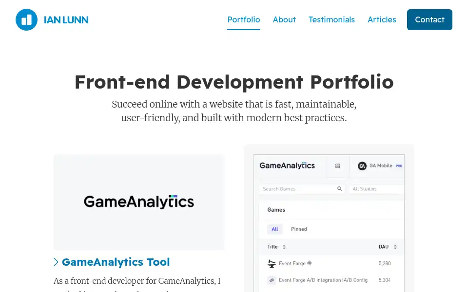 Screenshot of ianlunn.co.uk