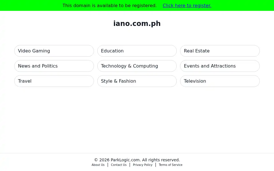 Screenshot of iano.com.ph