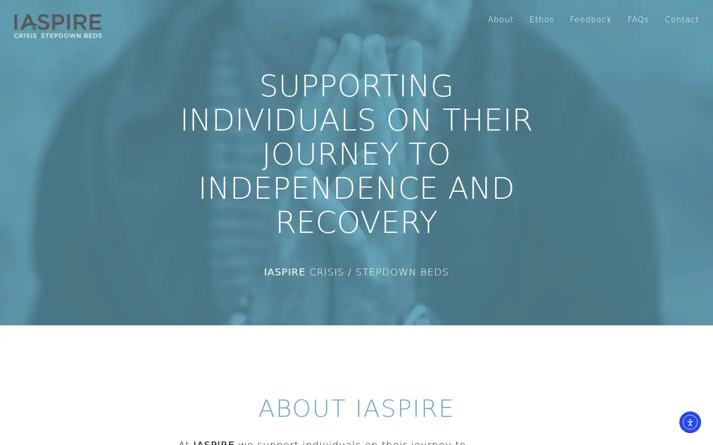 Screenshot of iaspirecrisisbeds.co.uk
