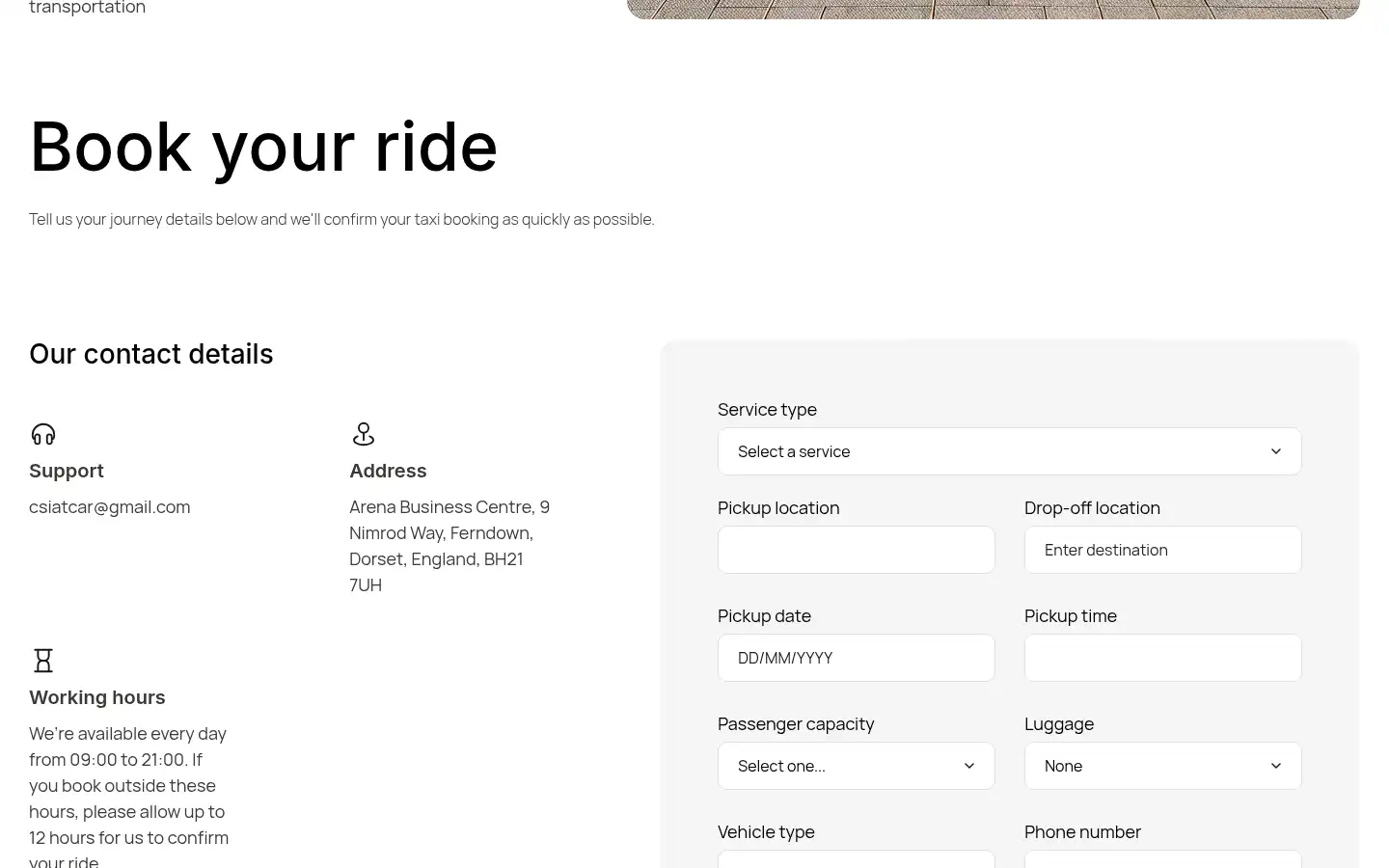Screenshot of iatcar.co.uk
