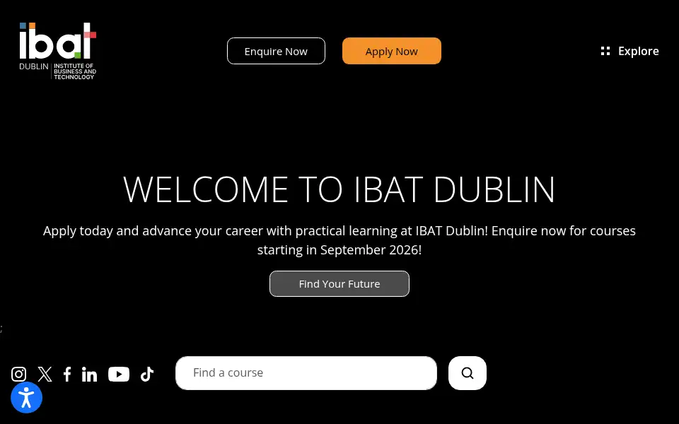 Screenshot of ibat.ie