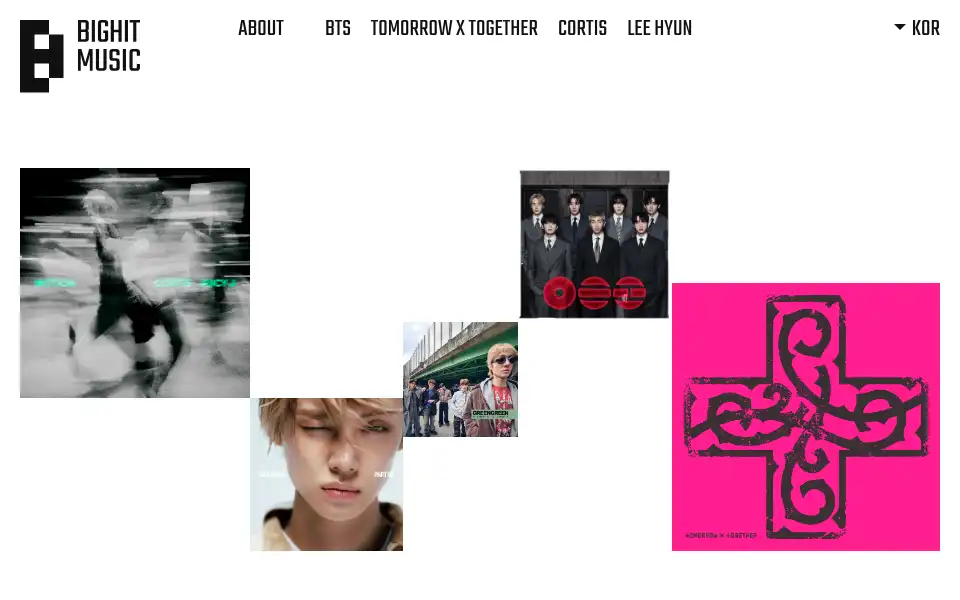 Screenshot of ibighit.com
