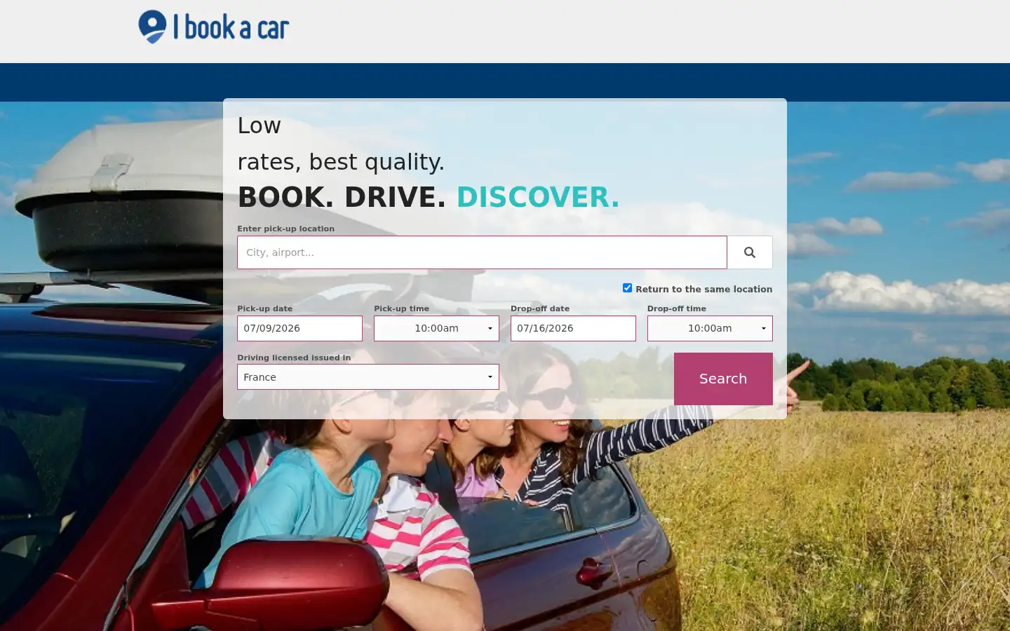 Screenshot of ibookacar.com