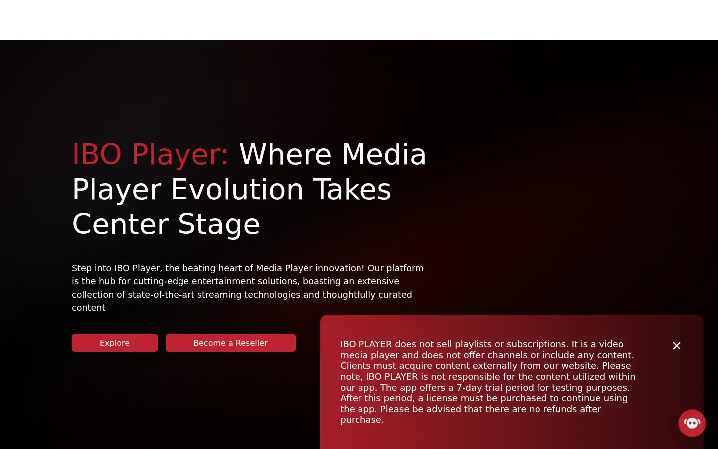 Screenshot of iboplayer.com