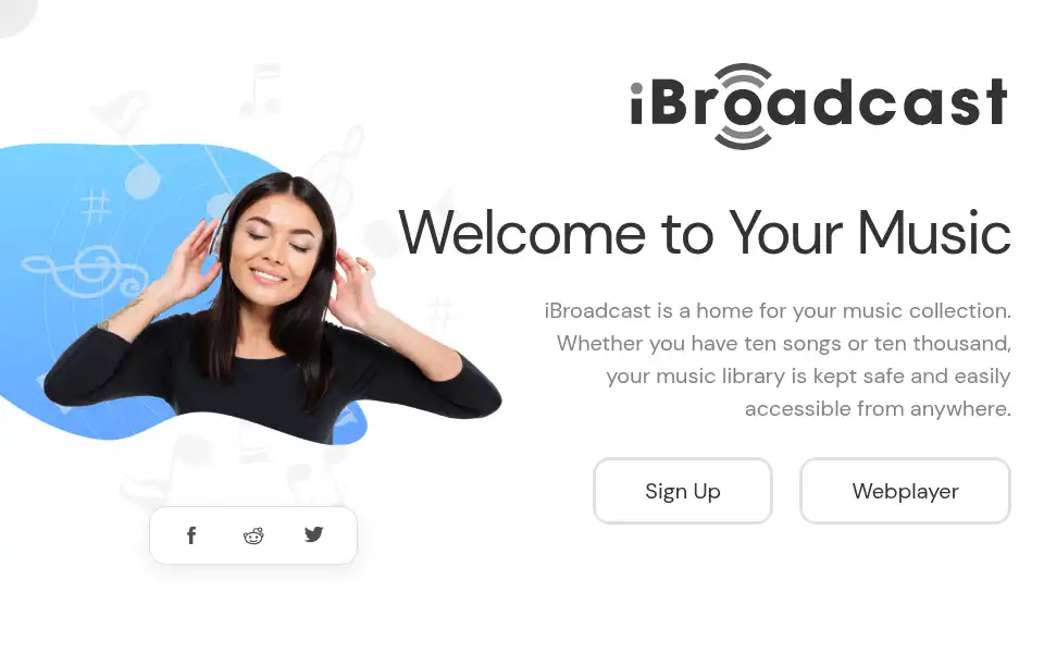 Screenshot of ibroadcast.com
