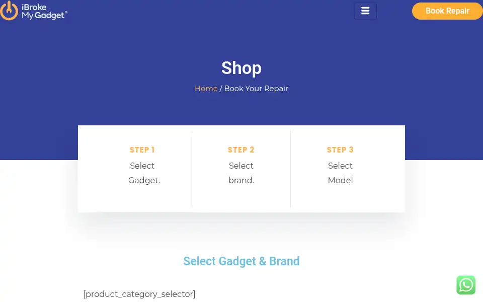 Screenshot of ibrokemygadget.co.uk