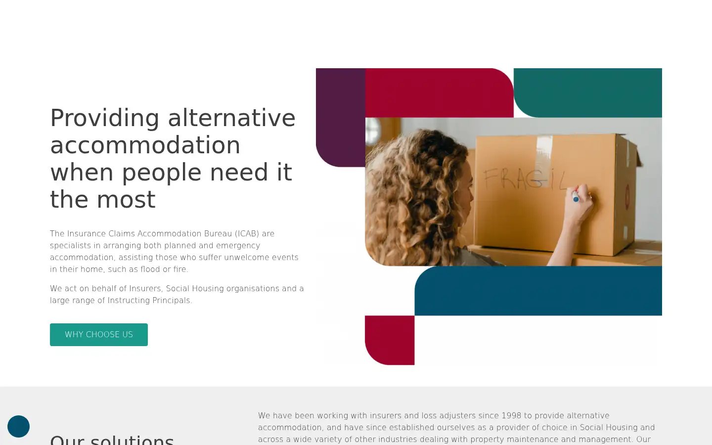 Screenshot of icab.uk.com
