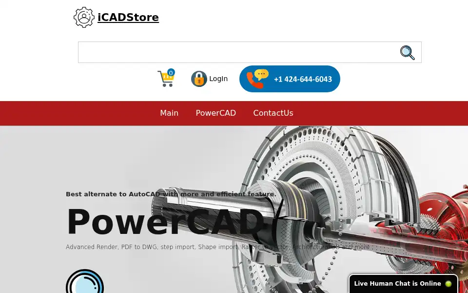 Screenshot of icadstore.com