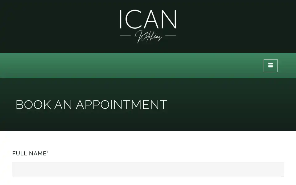 Screenshot of icankitchens.com