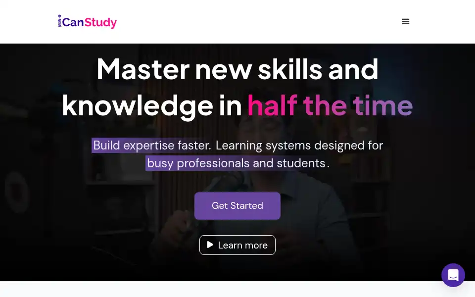 Screenshot of icanstudy.com