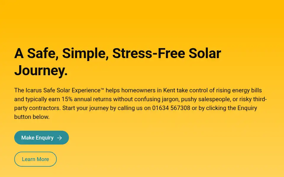 Screenshot of icarussolarenergy.co.uk