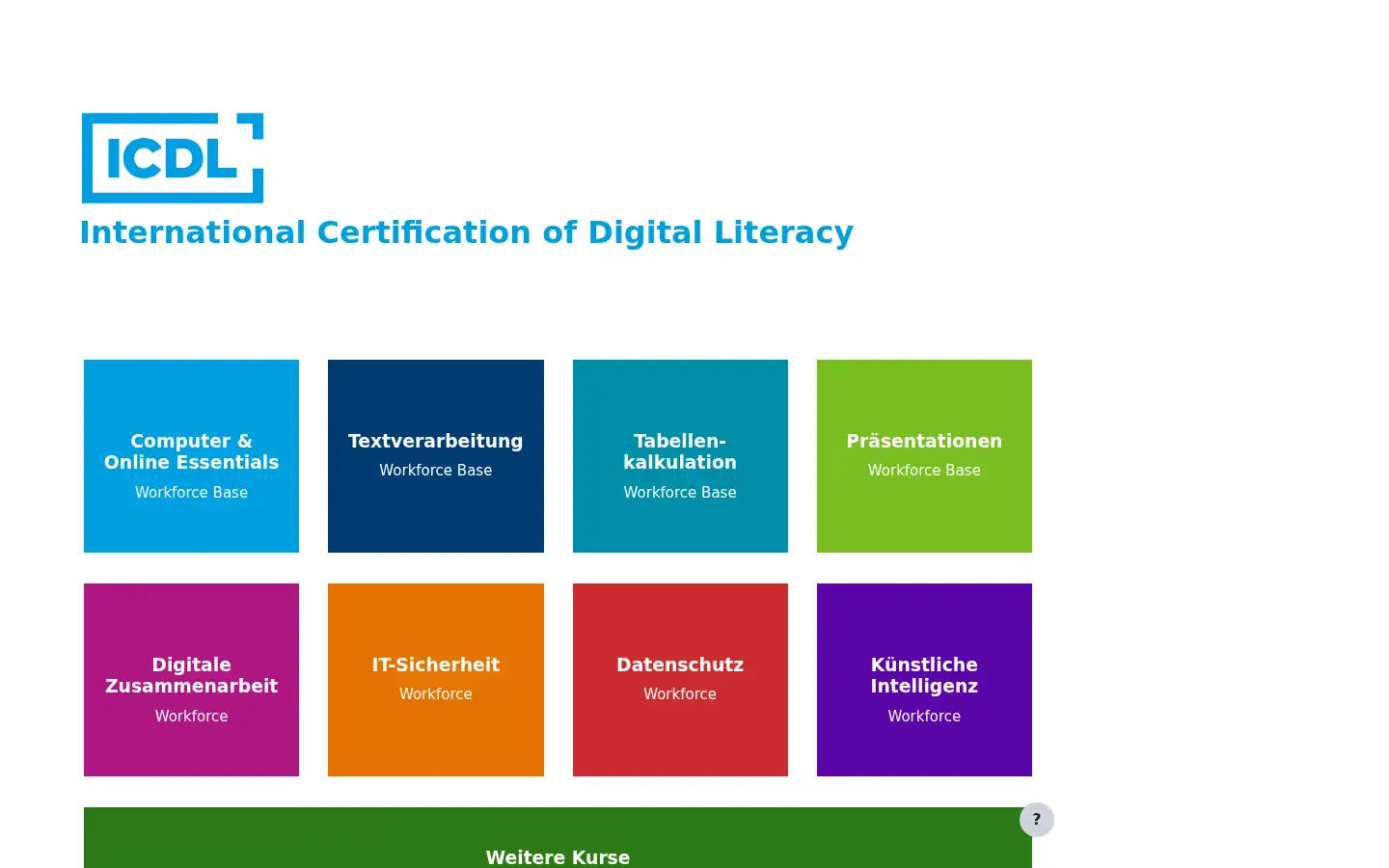 Screenshot of icdl-lernen.de
