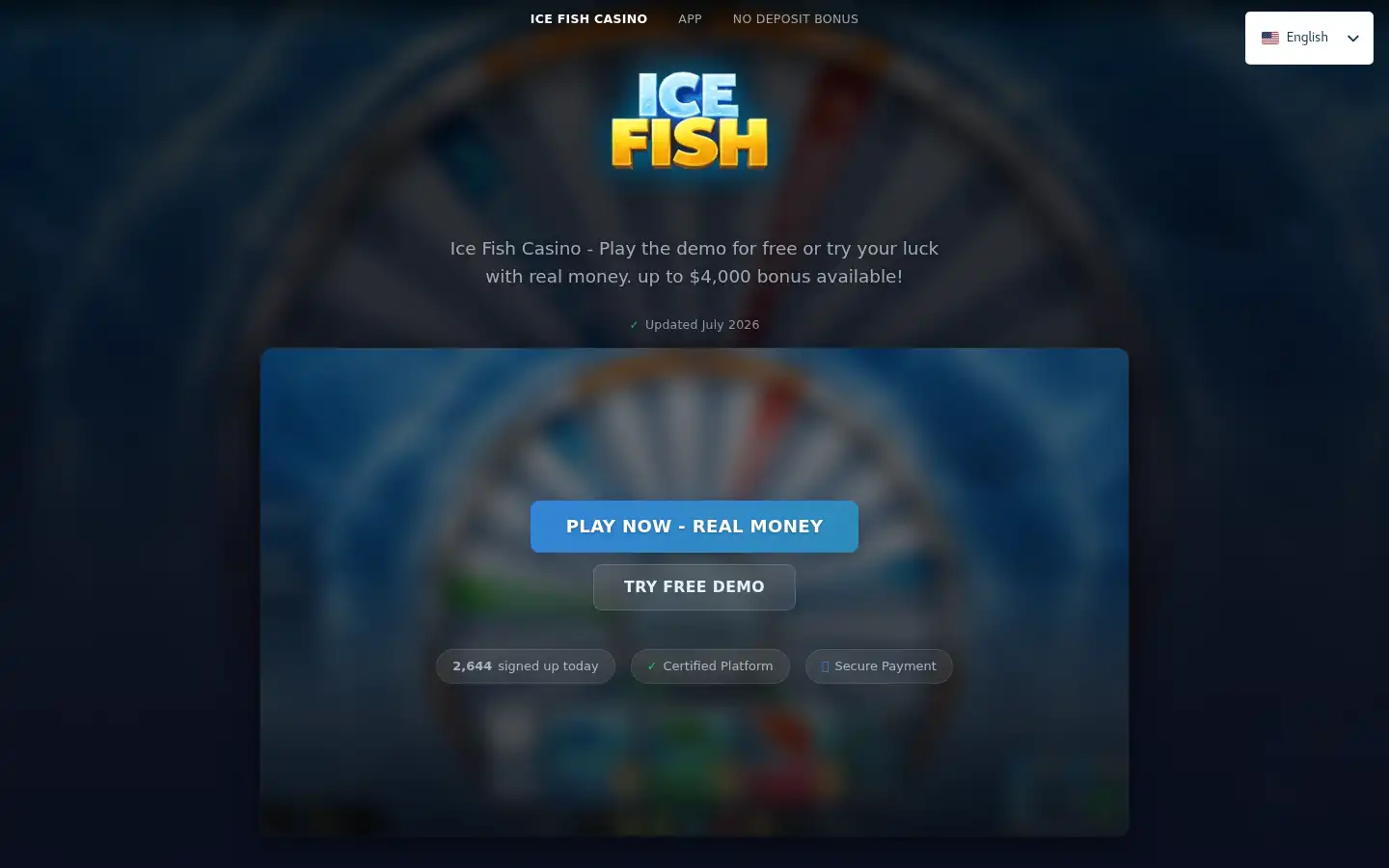 Screenshot of ice-fish-casino.app