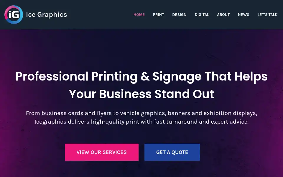Screenshot of icegraphix.co.uk