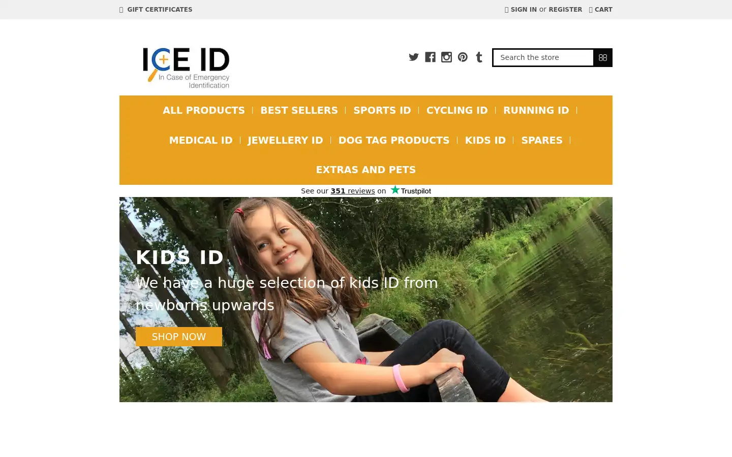 Screenshot of iceid.co.uk