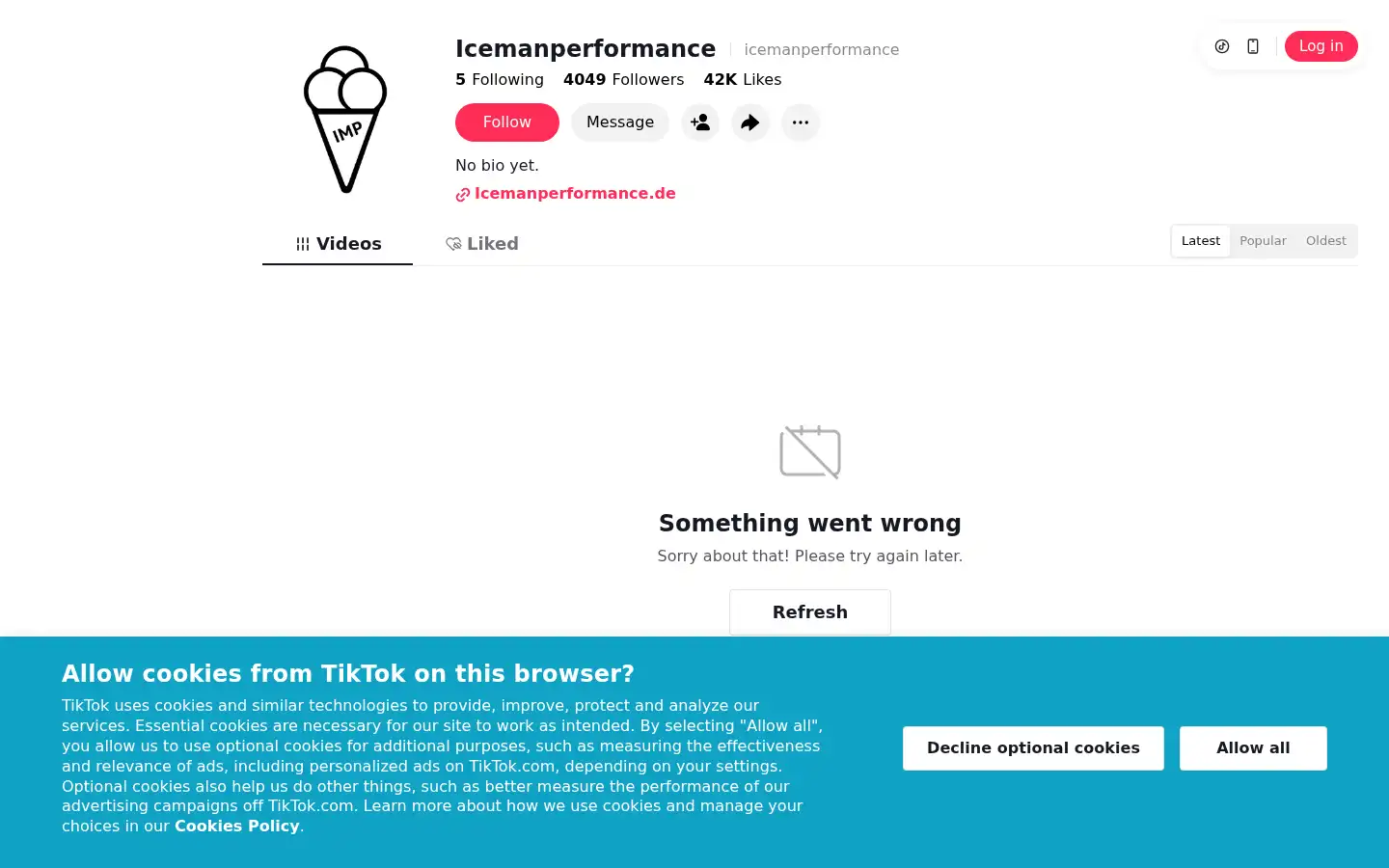 Screenshot of icemanperformance.de