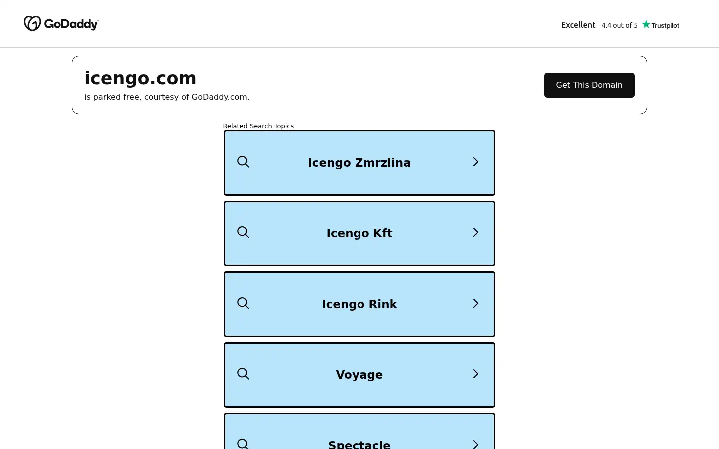 Screenshot of icengo.com