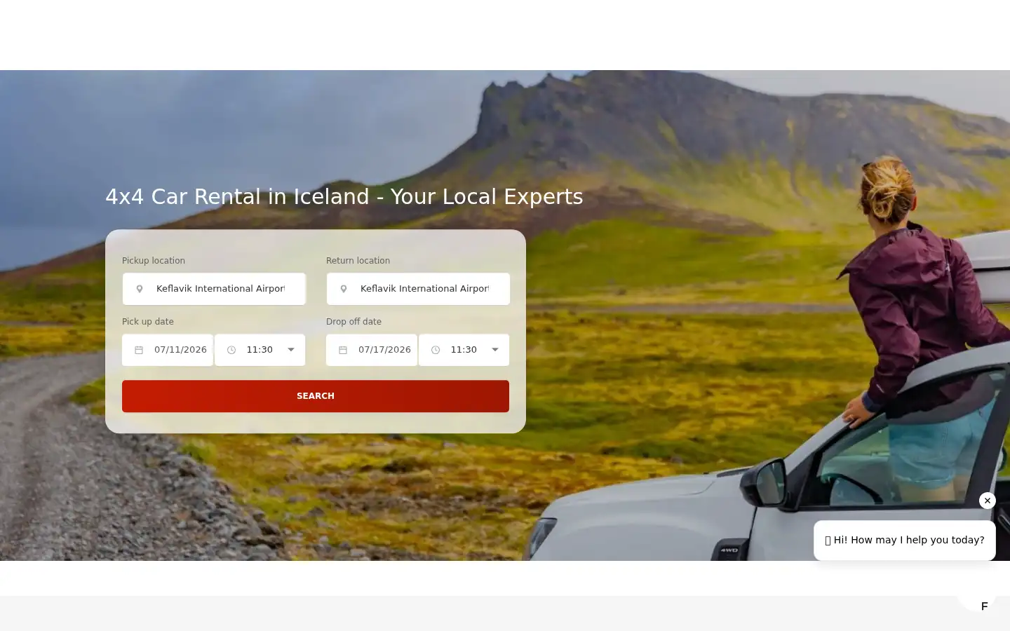 Screenshot of icerental4x4.is
