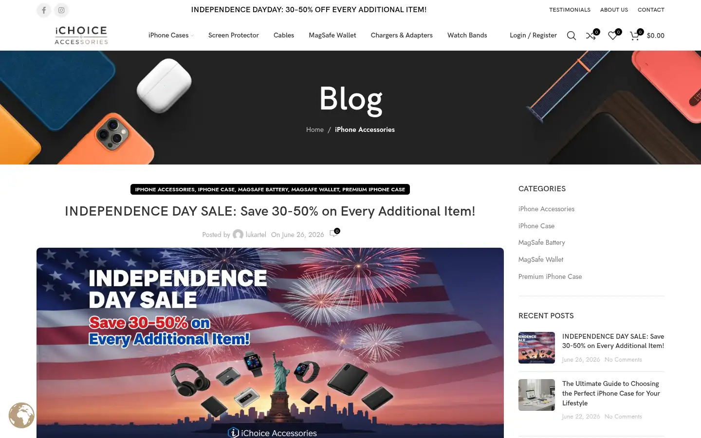 Screenshot of ichoiceaccessories.com