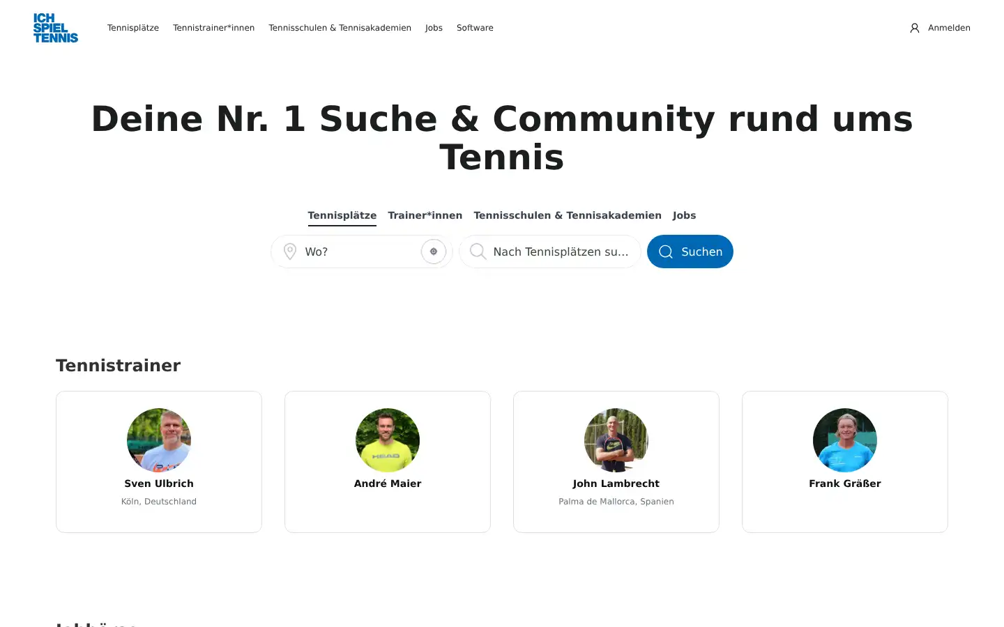Screenshot of ichspieltennis.de